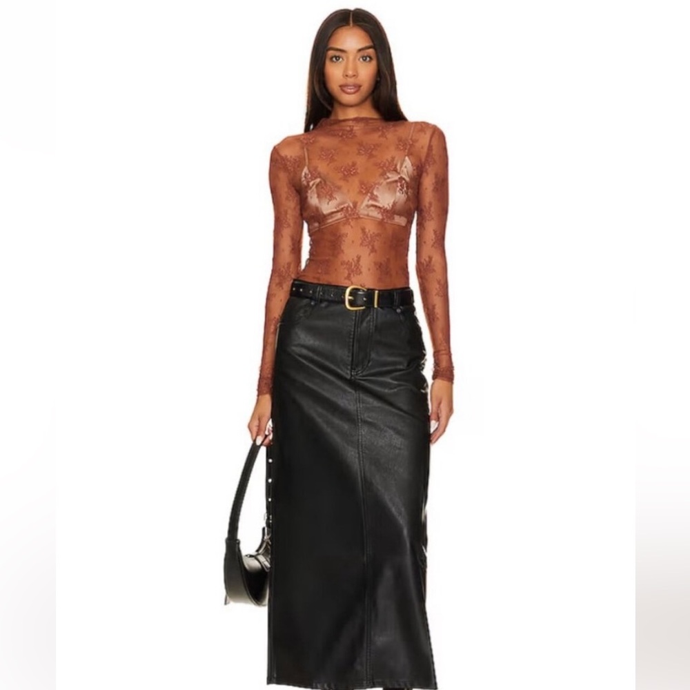 NWT Free People Intimately sheer lace Lady Lux layering top size XS